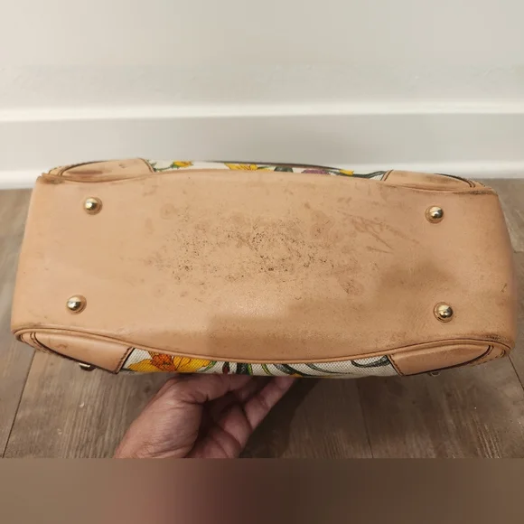 Gucci Flora Nailhead Bamboo Vintage Bag - Picture 9 of 9